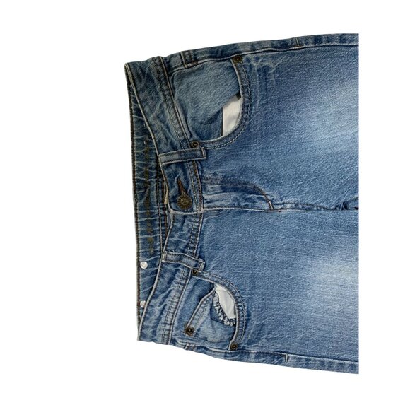 Arizona Jean Vintage y2k Girls Size 14 Flap Back Jeans Peace Sign Embellished Fl - Picture 3 of 4